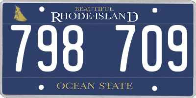RI license plate 798709