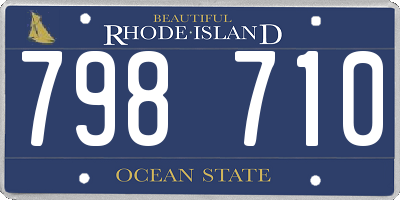 RI license plate 798710