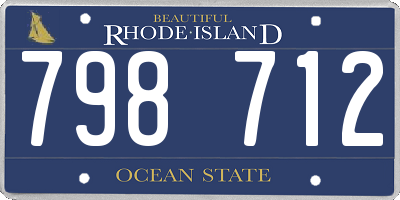 RI license plate 798712