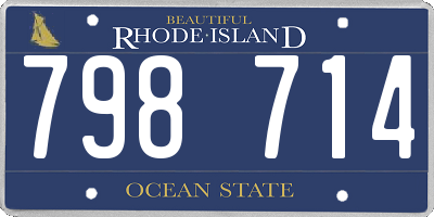 RI license plate 798714