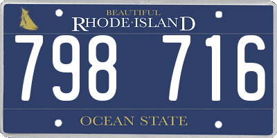 RI license plate 798716