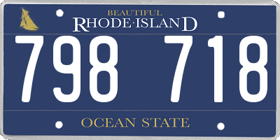 RI license plate 798718