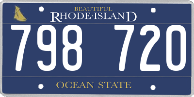 RI license plate 798720