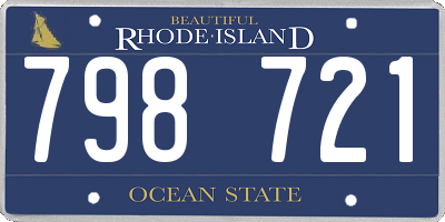 RI license plate 798721