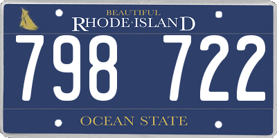 RI license plate 798722