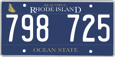 RI license plate 798725