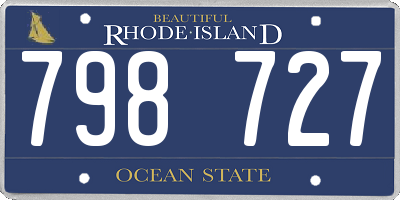 RI license plate 798727