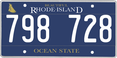 RI license plate 798728