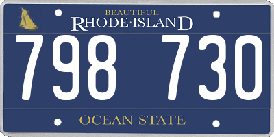 RI license plate 798730