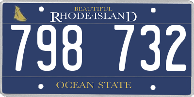 RI license plate 798732