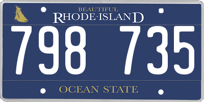RI license plate 798735