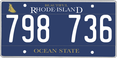 RI license plate 798736