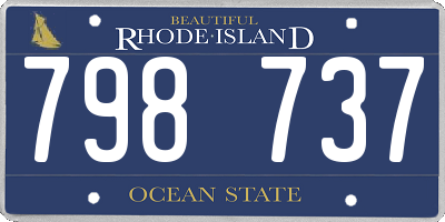 RI license plate 798737