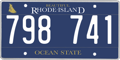 RI license plate 798741