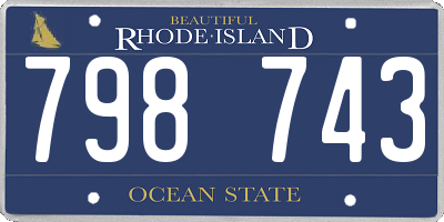 RI license plate 798743