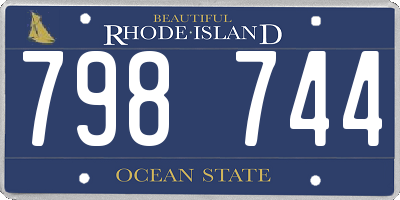 RI license plate 798744