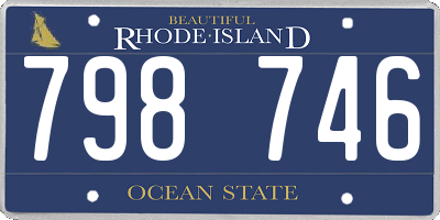 RI license plate 798746