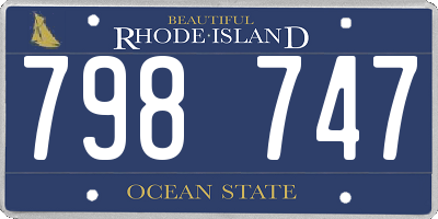 RI license plate 798747
