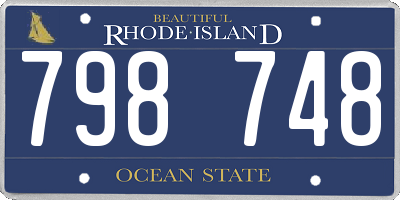 RI license plate 798748