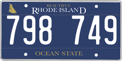 RI license plate 798749