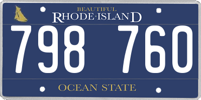 RI license plate 798760
