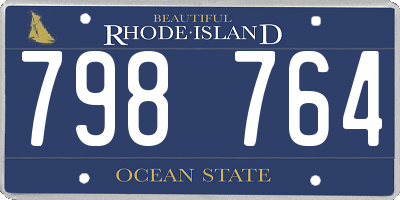 RI license plate 798764