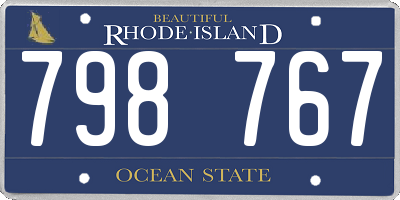 RI license plate 798767