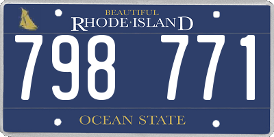 RI license plate 798771
