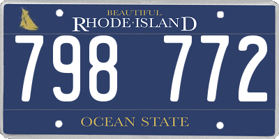 RI license plate 798772