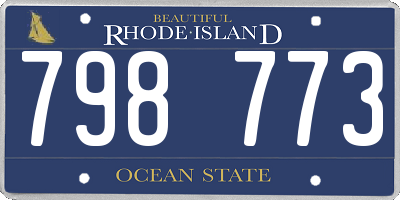RI license plate 798773