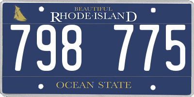 RI license plate 798775