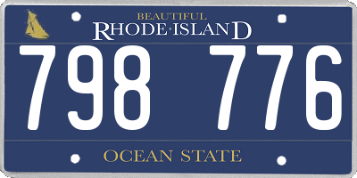 RI license plate 798776