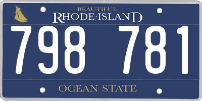 RI license plate 798781