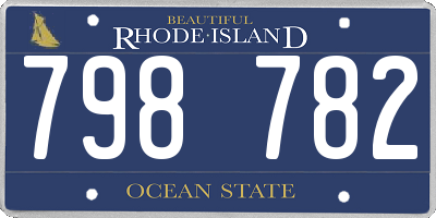 RI license plate 798782