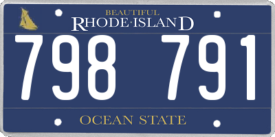 RI license plate 798791