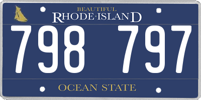 RI license plate 798797