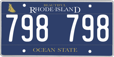 RI license plate 798798