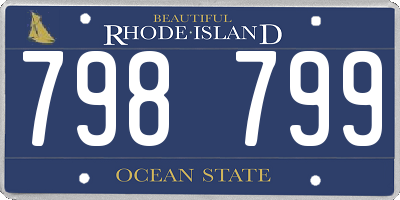 RI license plate 798799