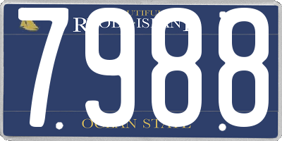 RI license plate 7988