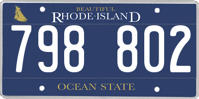 RI license plate 798802