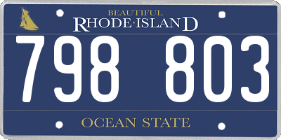 RI license plate 798803