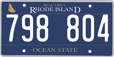 RI license plate 798804