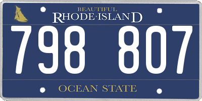 RI license plate 798807