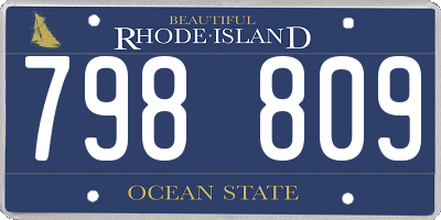 RI license plate 798809
