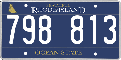 RI license plate 798813