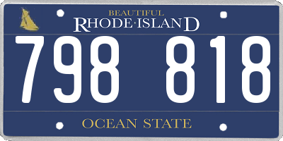 RI license plate 798818