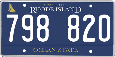 RI license plate 798820