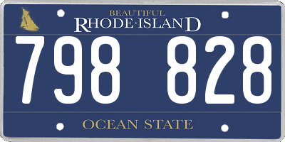 RI license plate 798828