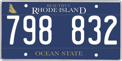 RI license plate 798832