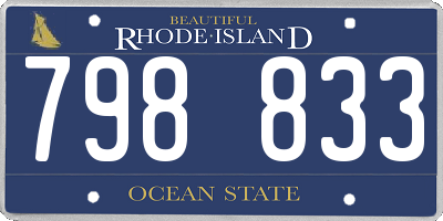 RI license plate 798833